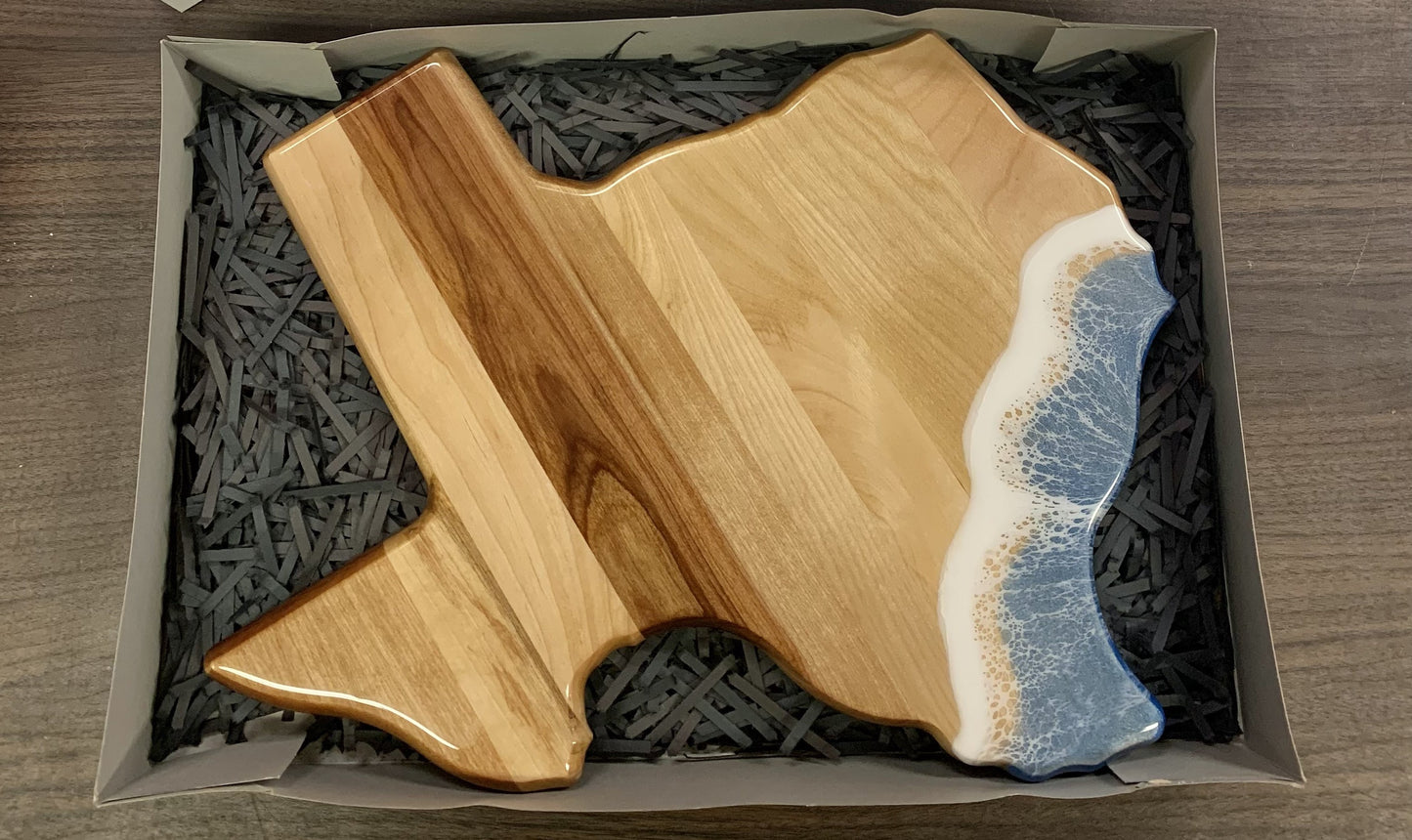 24" Texas lazy susan with ocean wave