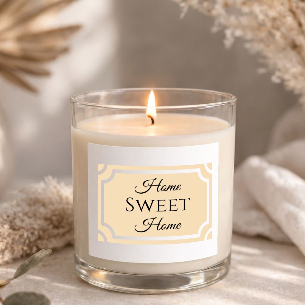 Luxury Soy Candle | 12.5 oz Clear Glass Jar | Custom Label