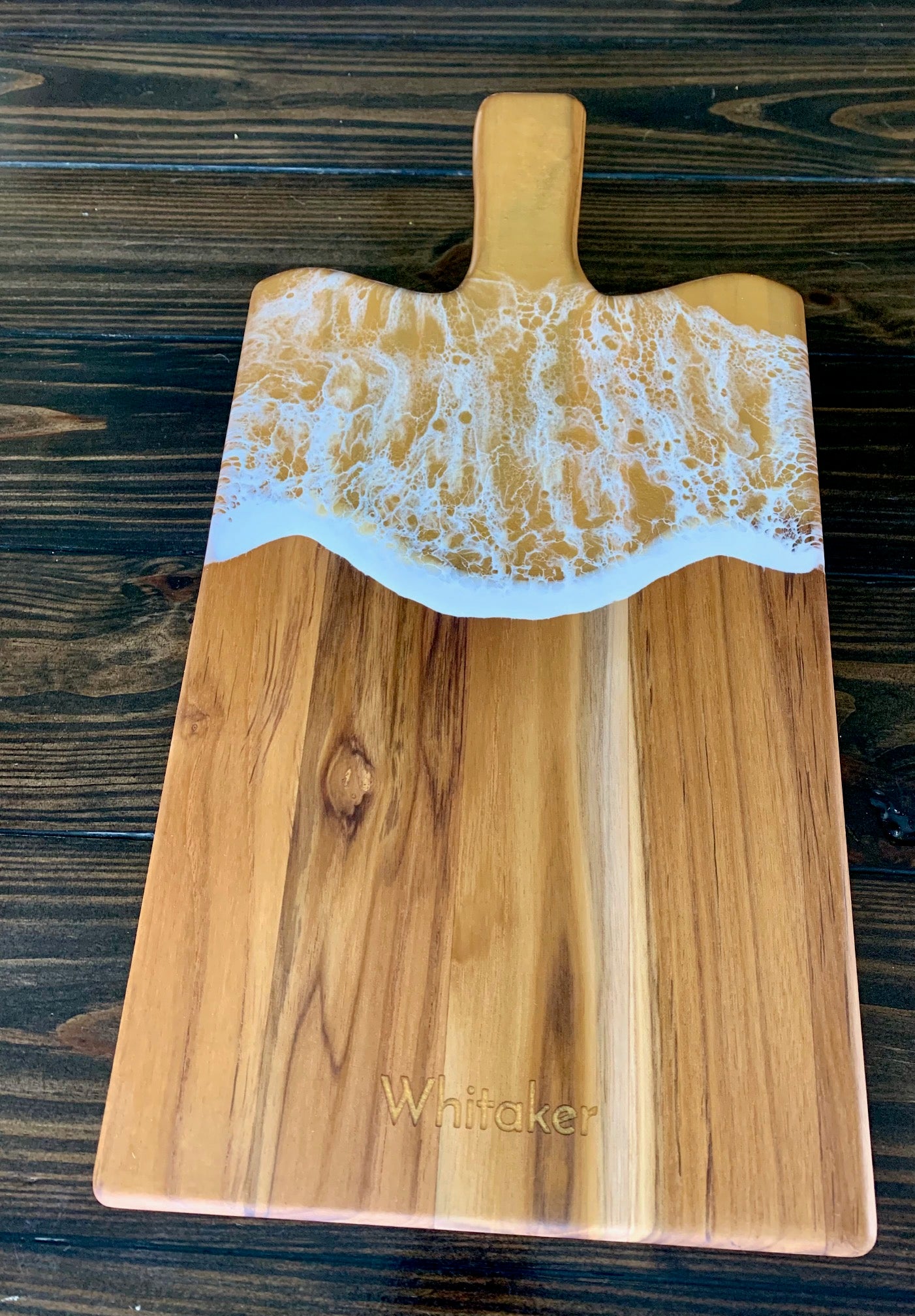 Gold Wave Resin Charcuterie Board